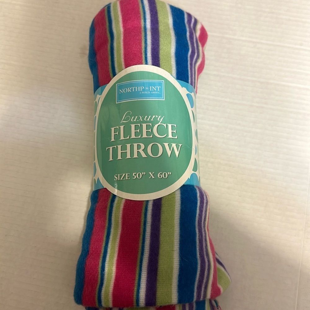 Stripes fleece throw